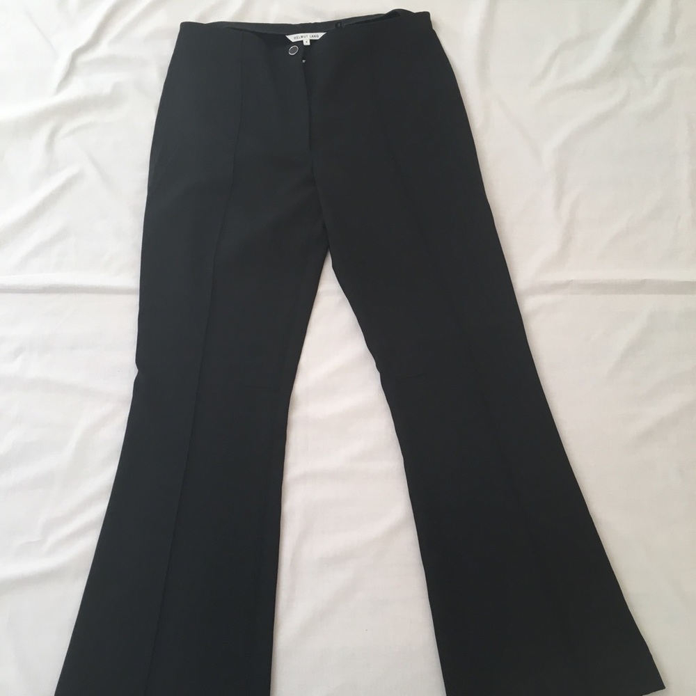 Helmut Lang Womens 8 Black Wool Flat Front